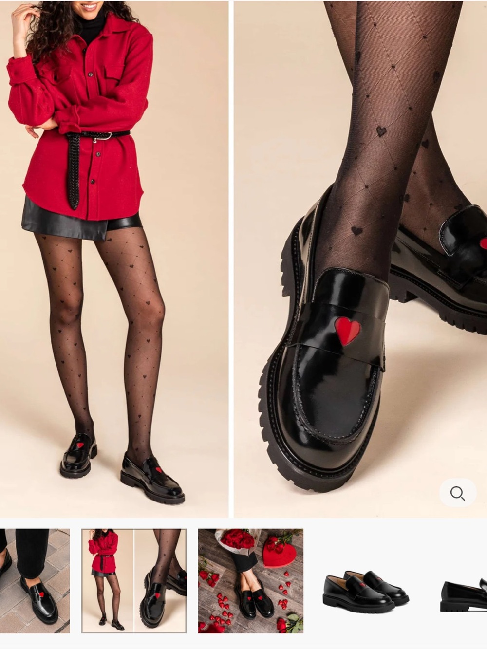 Thursday boot co Penny Loafers with Red Heart Accent - Picture 9 of 9